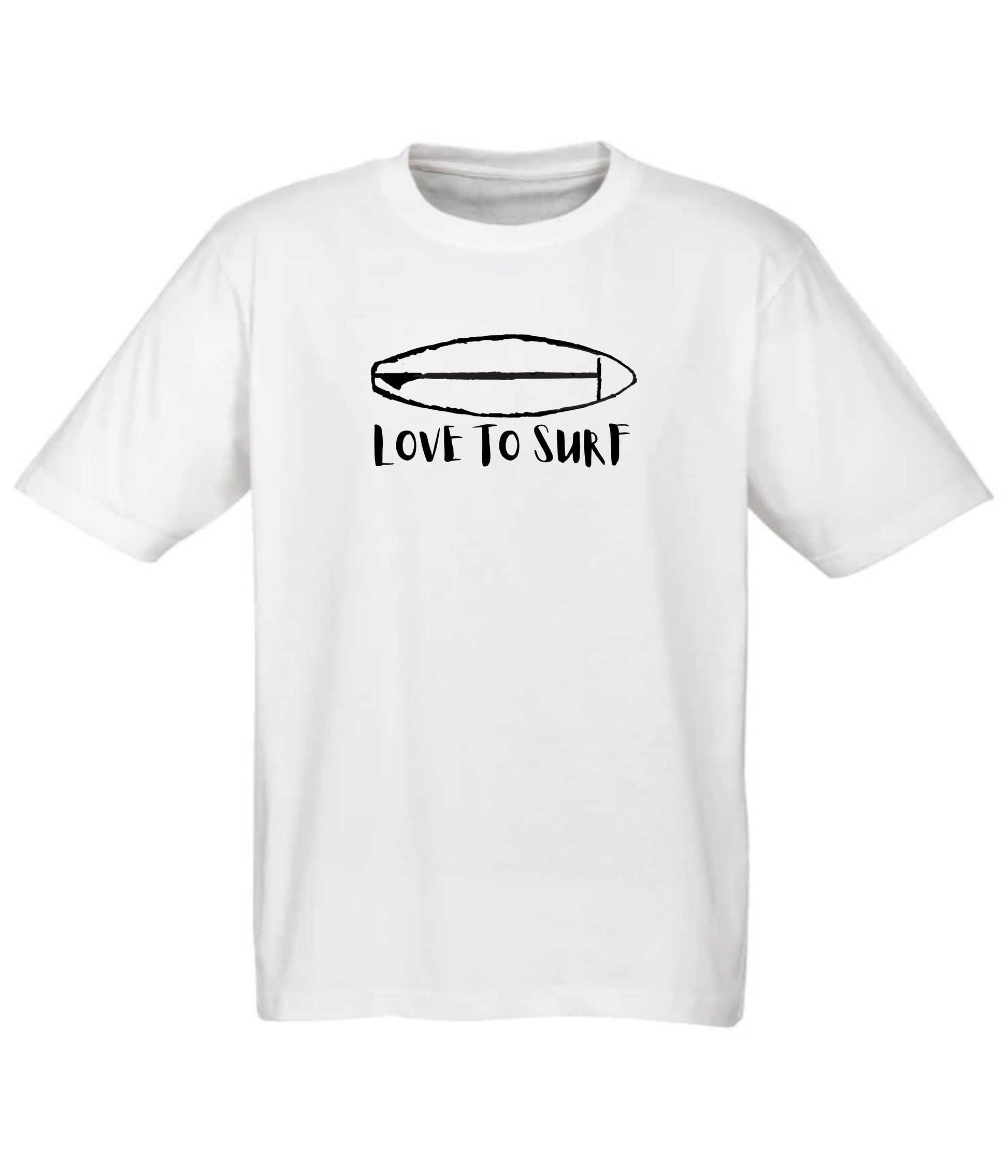 Tee - Love To Surf (White) - Frame 'n' Copy